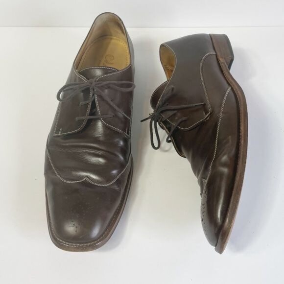 Cole Haan Mens Brown Leather Wingtip Oxford Brogue Lace-Up Shoes Size 11.5 - Picture 3 of 10